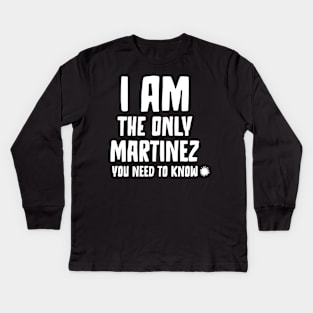 The Martinez Authority Kids Long Sleeve T-Shirt